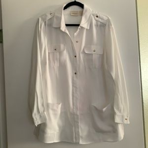 NWOT Chico’s White Shirt Jacket